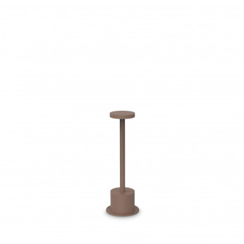Ideal lux Lampada da tavolo a led dimmerabile con struttura in alluminio bassa e stretta Toffee