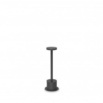 Ideal lux Lampada da tavolo a led dimmerabile con struttura in alluminio bassa e stretta Toffee