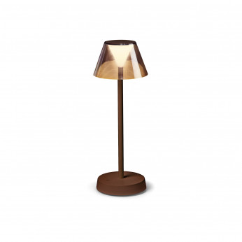 Ideal lux Lampada da tavolo a led dimmerabile struttura iin metallo e pvc Lolita