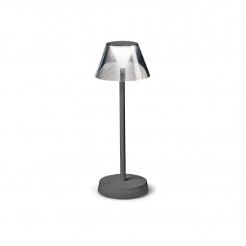 Ideal lux Lampada da tavolo a led dimmerabile struttura iin metallo e pvc Lolita