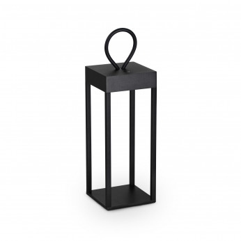 Ideal lux Lampada da tavolo a led senza fili in alluiminio e diffusore in vetro Enya