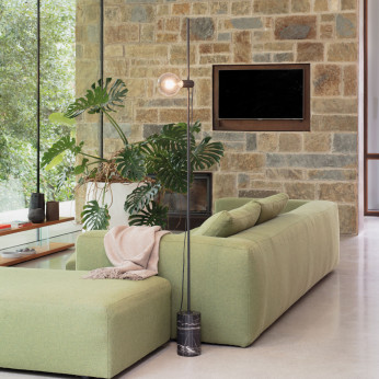 Ideal lux Lampada da terra con base in marmo struttura in metallo dal design moderno Eva