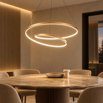 Ideal lux Lampadario moderno a LED con diffusore a spirale in alluminio Oz