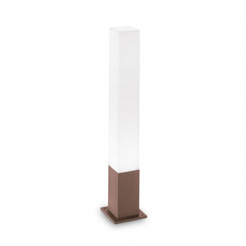 Ideal lux Lampione da giardino struttua quadrata in alluminio e diffusore in policarbonato Edo