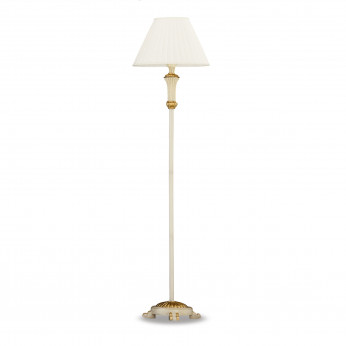 Ideal lux Piantana classica con struttura in metallo e resina e paralume in tessuto Firenze