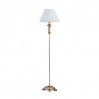 Ideal lux Piantana classica con struttura in metallo e resina e paralume in tessuto Firenze