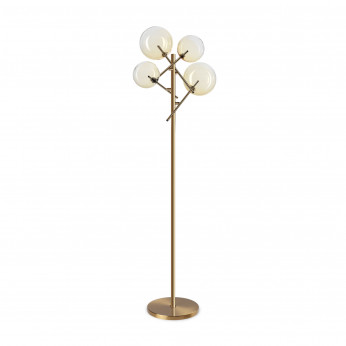 Ideal lux Piantana moderna in metallo con 4 diffusori in vetro borosilicato Equinoxe