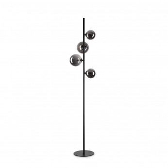 Ideal lux Piantana moderna in metallo con 4 diffusori in vetro soffiato Perlage