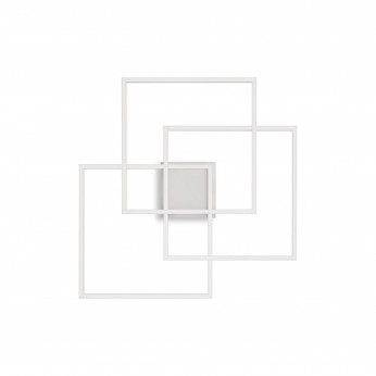 Ideal lux Plafoniera a led con struttura quadrata in metallo e diffusore in acrilico Frame