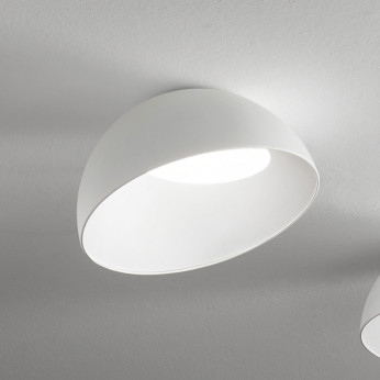 Ideal lux Plafoniera a led struttura in metallo e diffusore in policarbonato orientabile Corolla