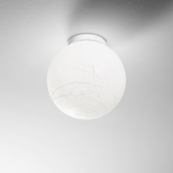 Ideal lux Plafoniera con base in metallo e diffusore a boccia in policarbonato Carta