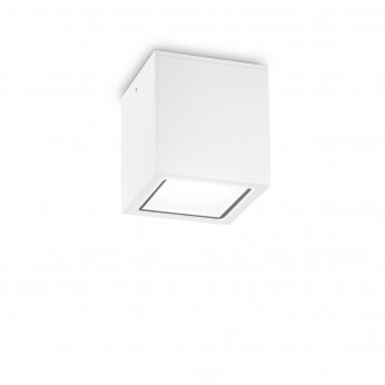 Ideal lux Plafoniera da esterno grande in alluminio con diffusore in vetro Techo