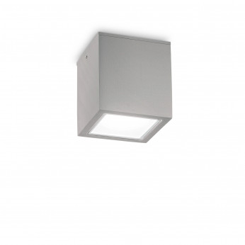 Ideal lux Plafoniera da esterno grande in alluminio con diffusore in vetro Techo