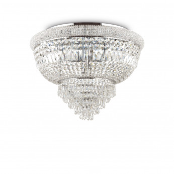 Ideal lux Plafoniera grande in metallo e dettagli decorativi in cristallo Dubai