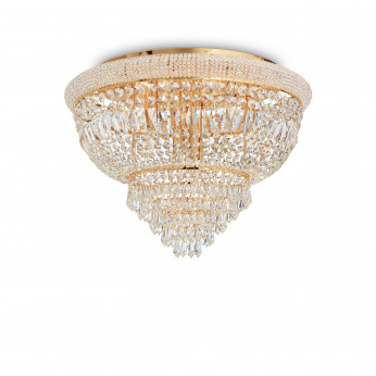 Ideal lux Plafoniera grande in metallo e dettagli decorativi in cristallo Dubai