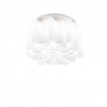 Ideal lux Plafoniera in metallo grande con 10 diffusori in vetro ondulato Compo