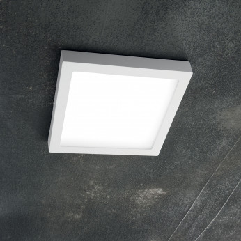 Ideal lux Plafoniera led quadarata media struttura in acciaio e diffusore in acrilico Universal Square