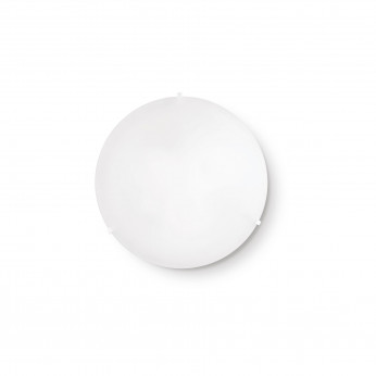 Ideal lux Plafoniera media con diffusore in vetro sabbiato rotondo e ganci in metallo Simply