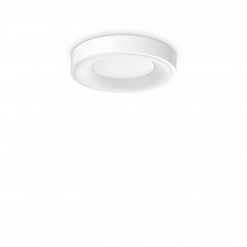Ideal lux Plafoniera mini a led con struttura in metallo riflettente rotonda Planet