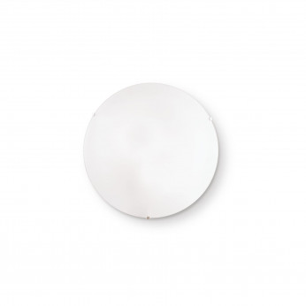 Ideal lux Plafoniera piccola con diffusore in vetro sabbiato rotondo e ganci in metallo Simply