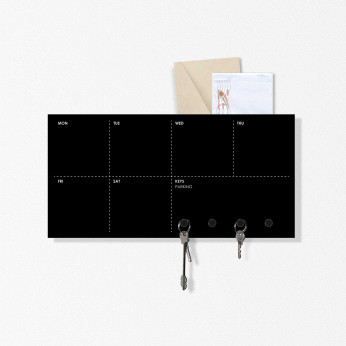 Design Object Appendichiavi da parete con planner settimanale lavagna magnetica e calendario 