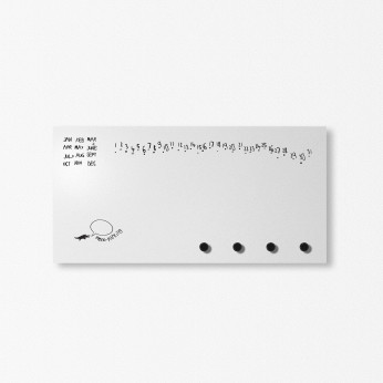 Design Object Portachiavi da parete per ufficio con calendario e lavagna magnetica "MINI KROK" 