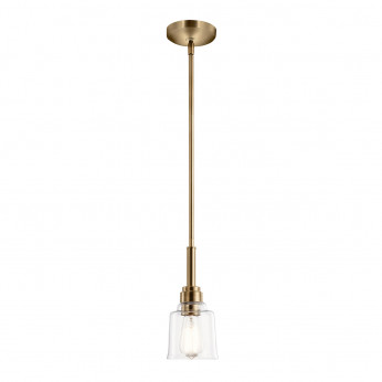 Kichler Lampada a sospensione in acciaio con diffusore in vetro dalle linee eleganti Aivian