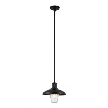 Kichler Lampada a sospensione per esterni con struttura in acciaio e diffusore in vetro Allenbury