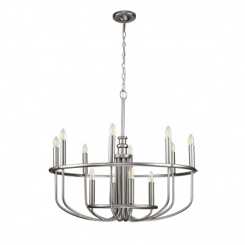 Kichler Lampadario in acciaio dal design moderno con 12 lampadine Capitol Hill