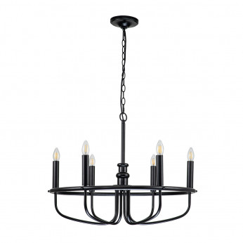 Kichler Lampadario medio in acciaio dal design moderno con 6 lampadine Capitol Hill