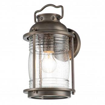 Kichler Lanterna da parete a 1 luce struttura media in alluminio e diffusore in vetro Ashland Bay