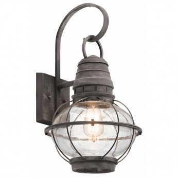 Kichler Lanterna da parete grande da esterni a 1 luce dal design industrial Bridge Point