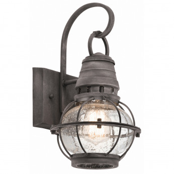 Kichler Lanterna da parete piccola da esterni a 1 luce dal design industrial Bridge Point