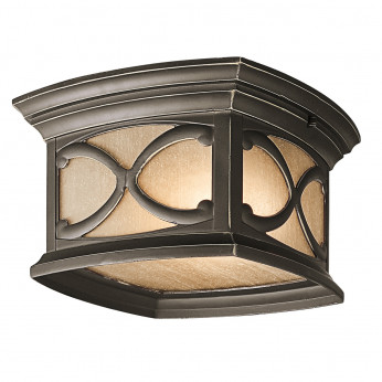 Kichler Lanterna da soffitto per esterni con diffusore in vetro a 2 luci Franceasi