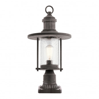 Kichler Lampioncino da giardino in alluminio e diffusore in vetro design industrial Riverwood