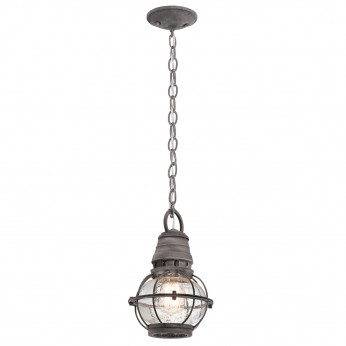 Kichler Lanterna piccola da esterni con catena a 1 luce dal design industrial Bridge Point
