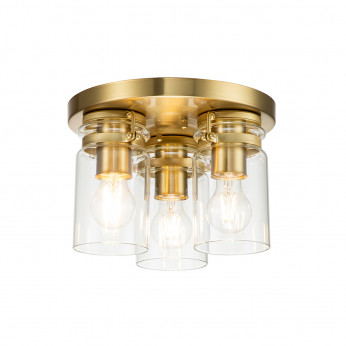 Kichler Plafoniera da soffitto in acciaio dal design industrial con 6 diffusori in vetro Brinley