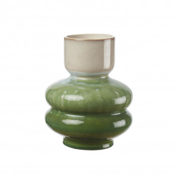 L'Oca Nera Vaso alto in ceramica decorato a mano Ethno Chic