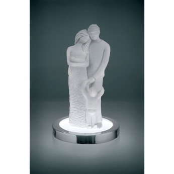 Bongelli Preziosi AbatJour in resina di design moderno con scultura di una famiglia abbracciata 