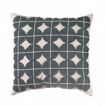 L'Oca Nera Cuscino quadrato in cotone con ricami a tema astratto 45x45 Urban