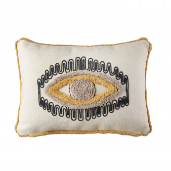 L'Oca Nera Cuscino rettangolare in cotone con ricami 30x45 Ethno Chic