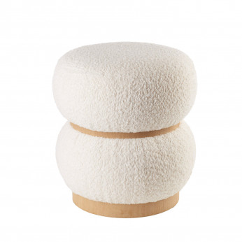 L'Oca Nera Pouf da salotto struttura in legno e rivestimento in tessuto dal design moderno Modern Country