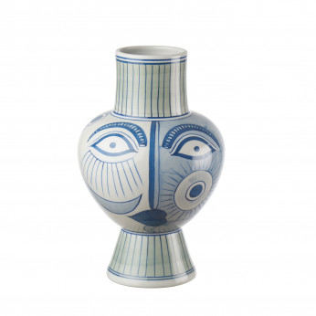 L'Oca Nera Vaso basso in ceramica decorato a mano Orizzonti