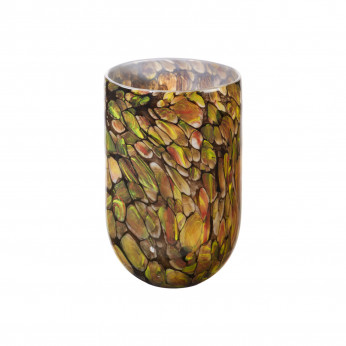 L'Oca Nera Vaso da arredo per interni in vetro basso Ethno Chic