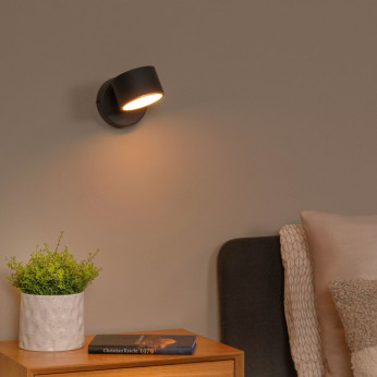 Lucide Applique a parete con diffusore a LED dimmerabile e orientabile Gian