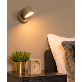 Lucide Applique a parete con diffusore a LED dimmerabile e orientabile Gian