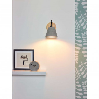 Lucide Applique con struttura in metallo e diffusore in cemento dal design moderno Possio