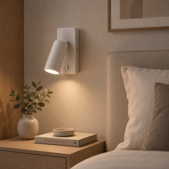 Lucide Applique da parete con diffusore in alluminio orientabile dal design moderno Clubs