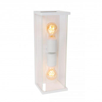 Lucide Applique da parete per esterni in metallo con doppio diffusore in vetro Claire