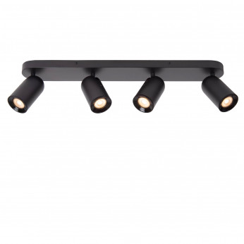 Lucide Faretto a soffitto in metallo quattro diffusori orientabili dal design moderno Punch